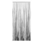 Plastic 'Wet Look' White Fringe Curtain